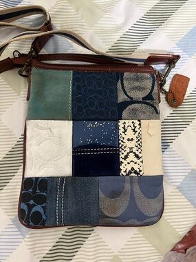 Coach Vintage Y2K Denim Patchwork Swingpack Crossbody… - Gem